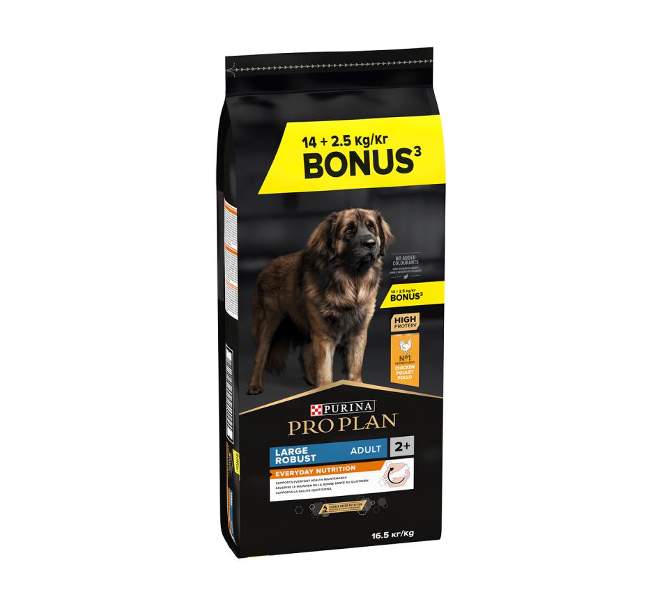 Pro Plan Cão Everyday Nutrition Large Robust Adult Frango 14+2,5kg 