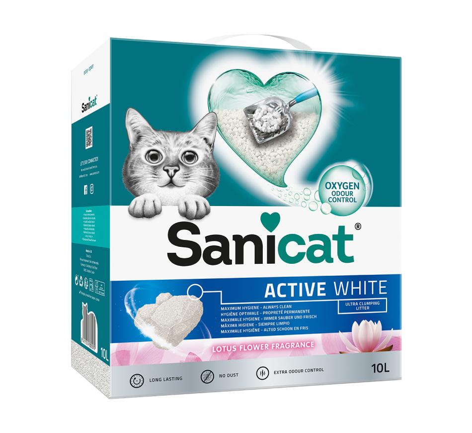 Sanicat Active White Lotus Flower - Areia Ultra Aglomerante