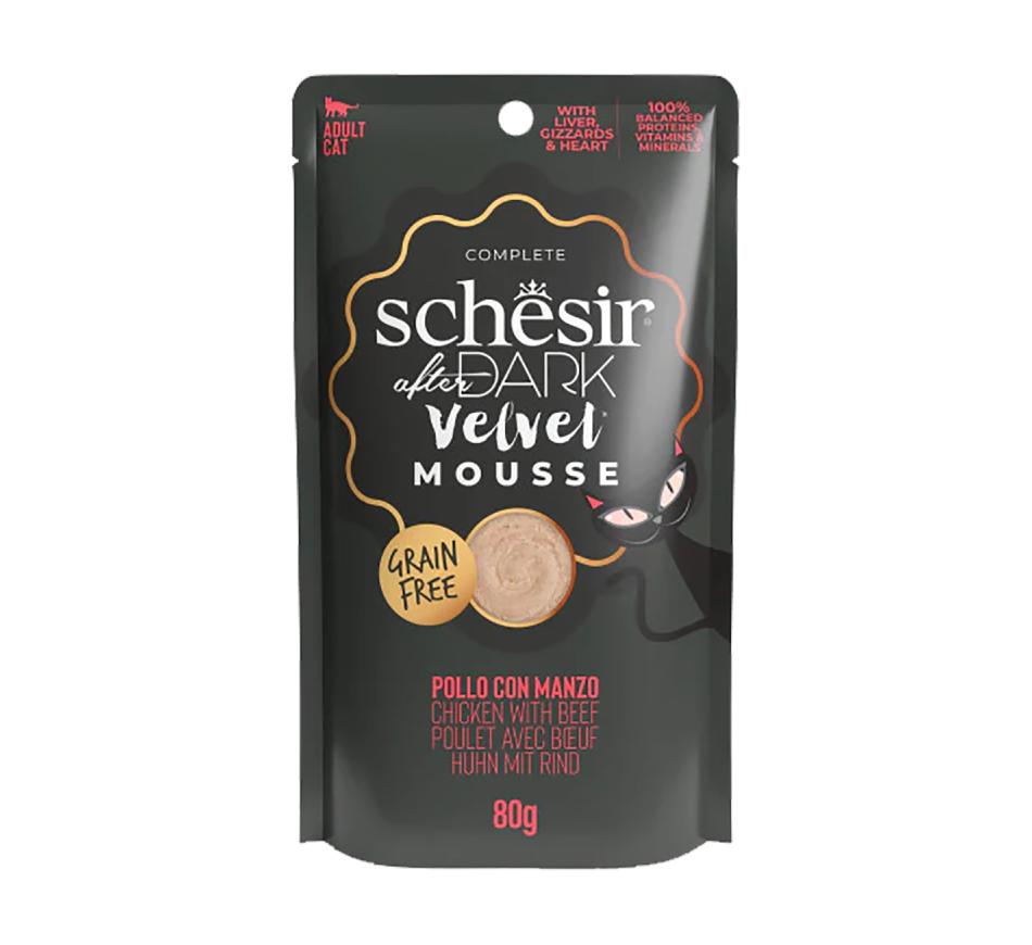 Schesir Gato After Dark Velvet Mousse Frango com Carne Bovina