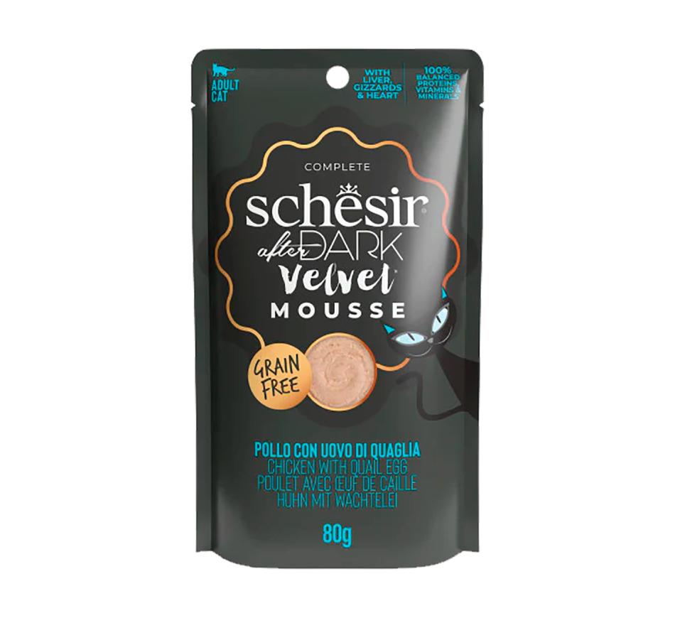 Schesir Gato After Dark Velvet Mousse Frango com Ovo Codorniz
