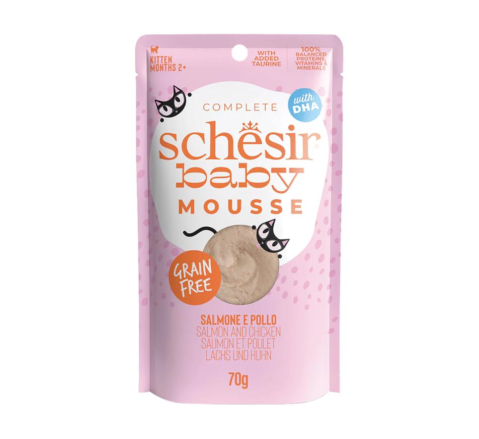 Schesir Gato Baby Salmão e Frango em mousse