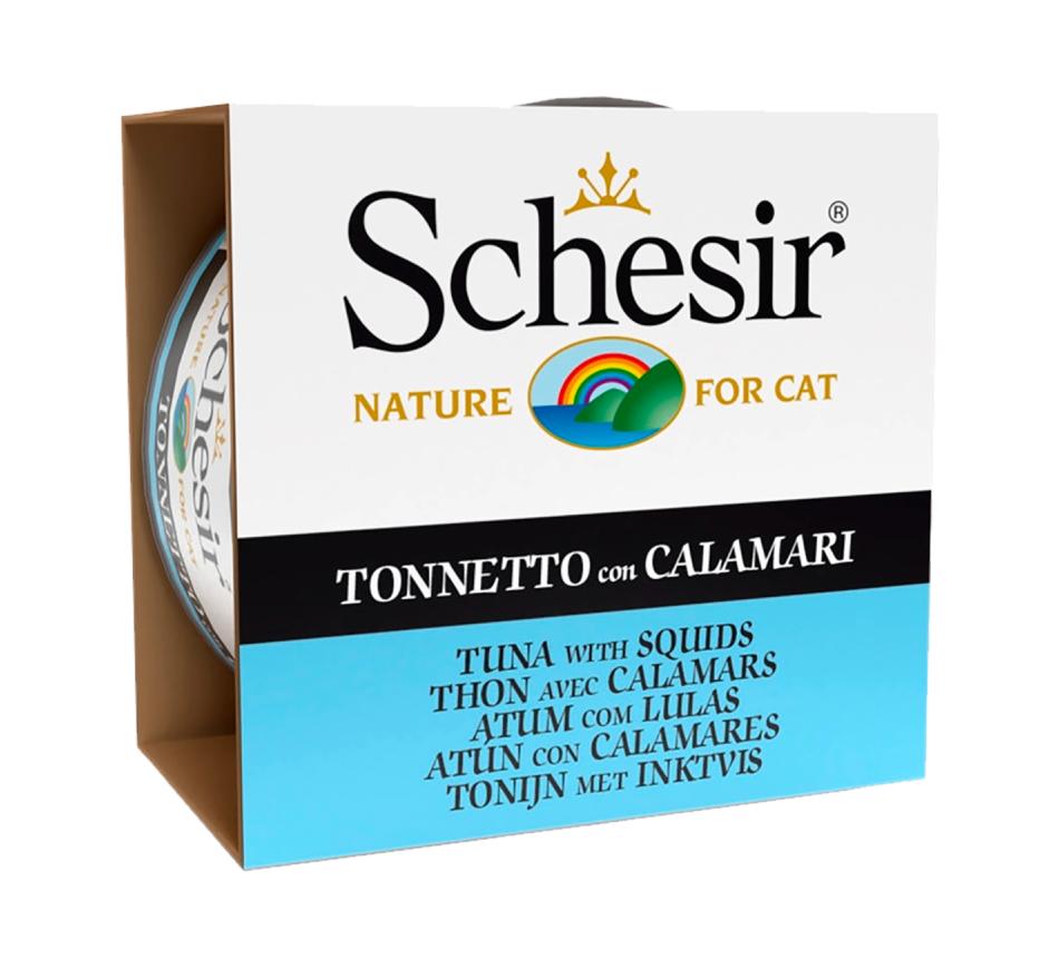 Schesir Gato Atum e Lulas em Gelatina