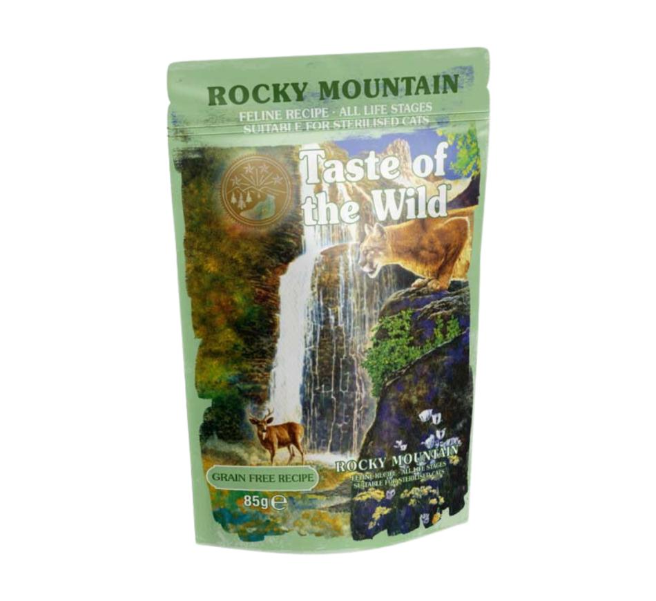 Taste Of The Wild Gato Rocky Mountain Frango e Salmão Pedaços em Molho